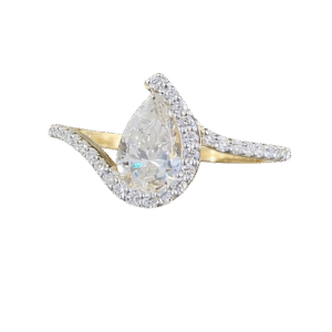 Pear Round Ring