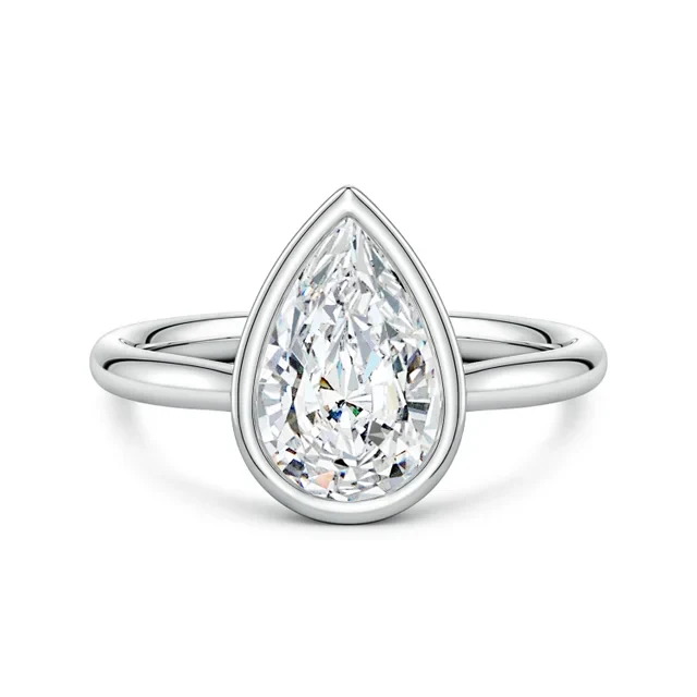 BEZEL-SET 2.00-CT. PEAR LAB GROWN DIAMOND SOLITAIRE ENGAGEMENT RING