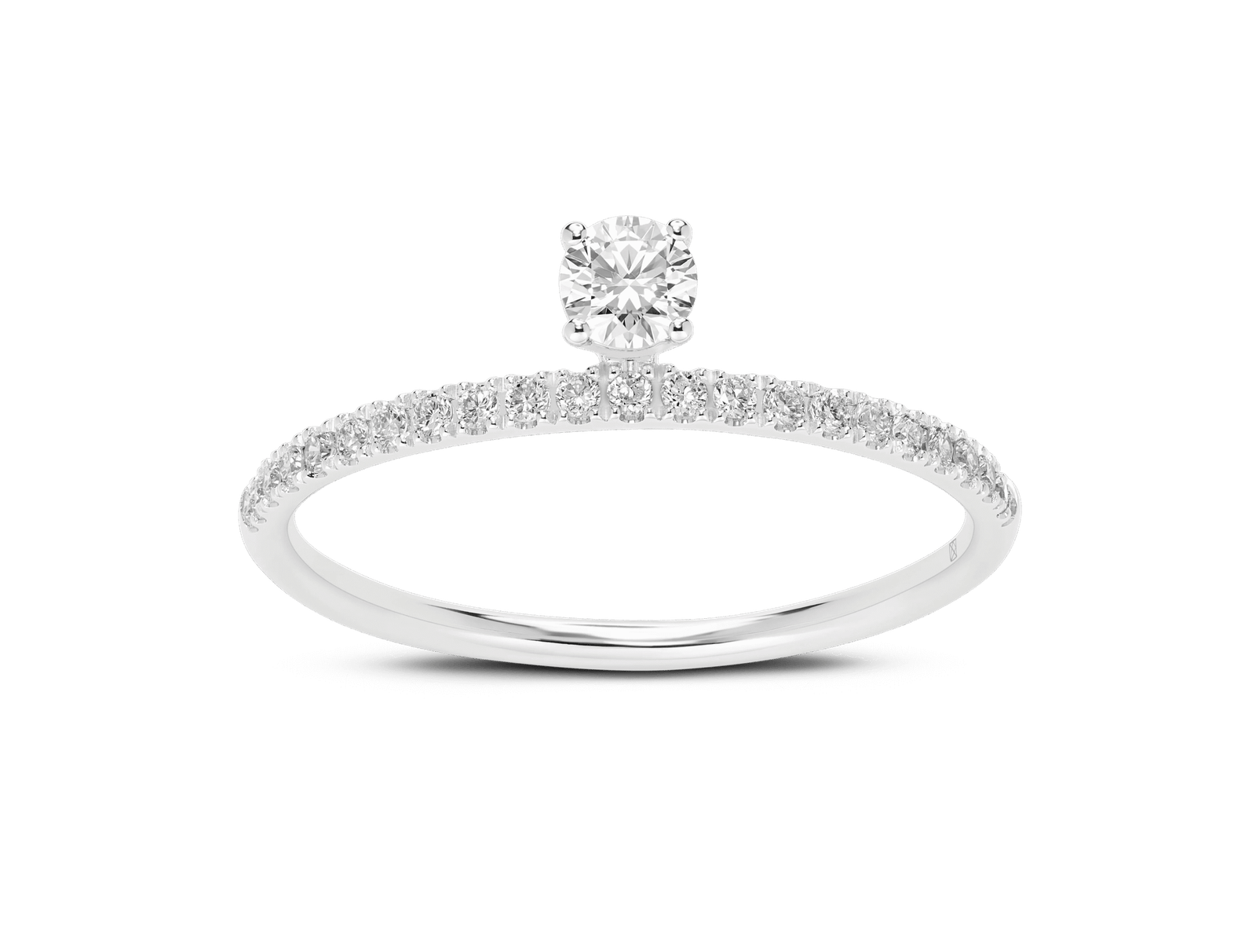 Floating Stone Pavé Ring - Image 2