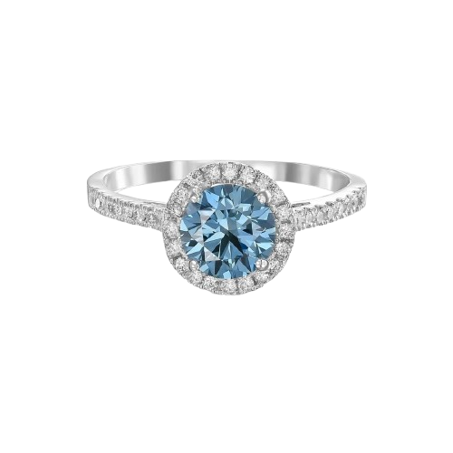 Fancy Vivid Blue Ring