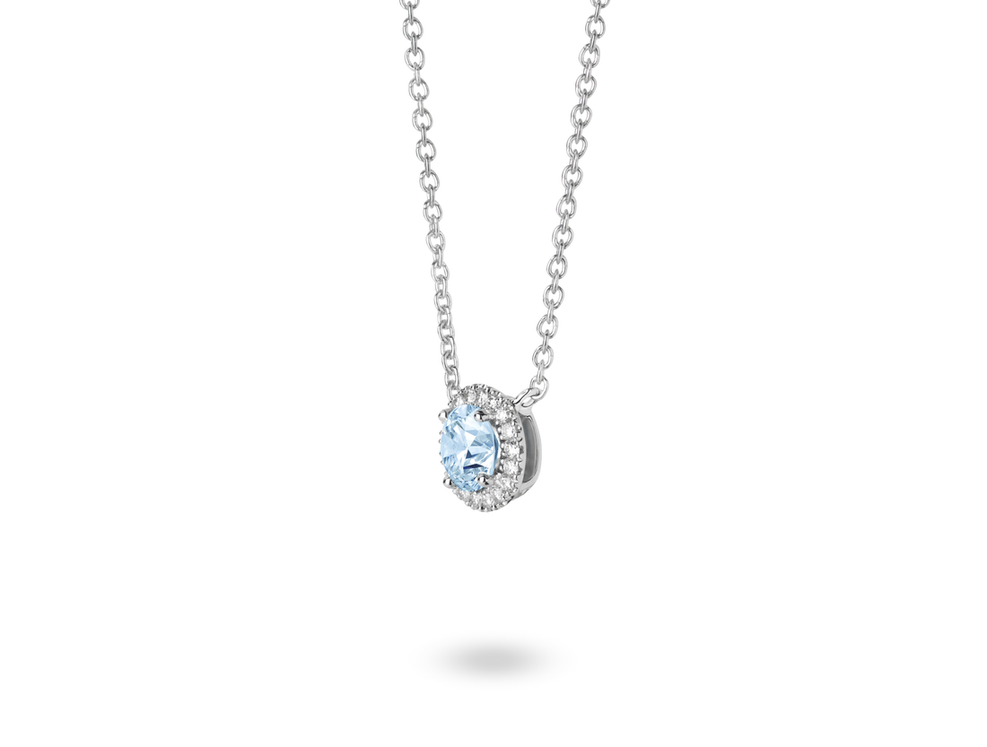 Lab-Grown Diamond Pendant Blue - Image 2