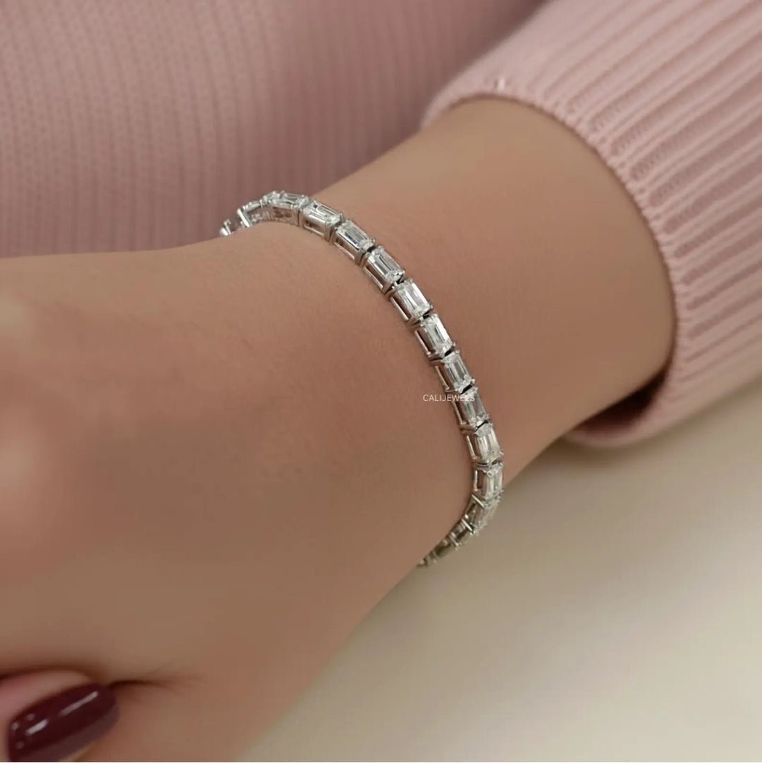 White Gold Tennis Bracelet - Image 2