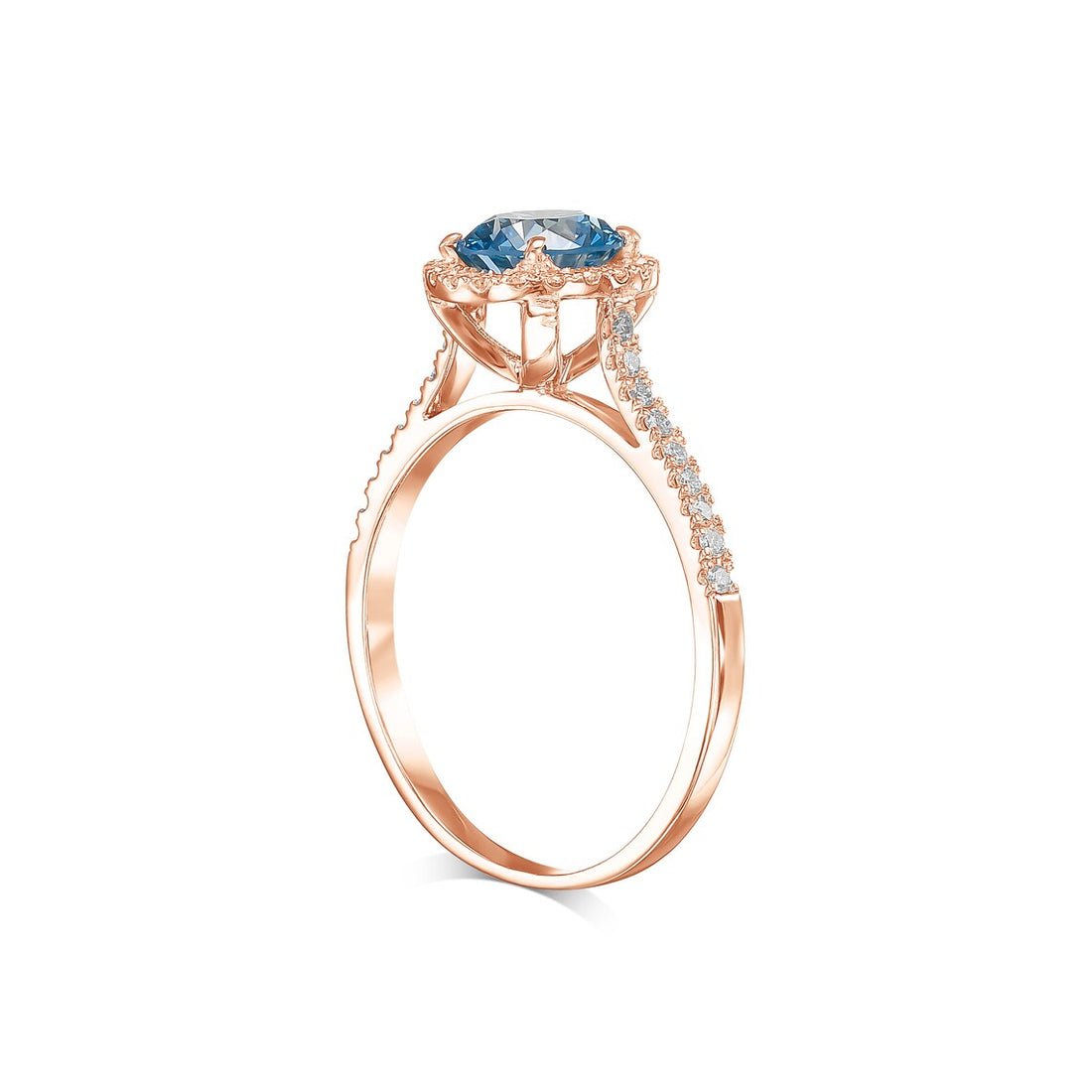 Fancy Vivid Blue Ring - Image 6