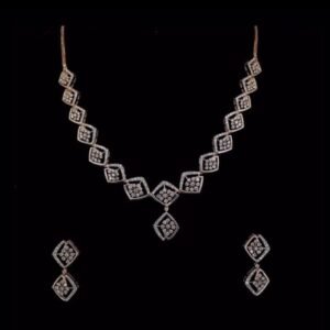 Aurelia Diamond-Style Necklace & Earring Set